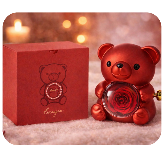 Teddy mit Rose&Kette